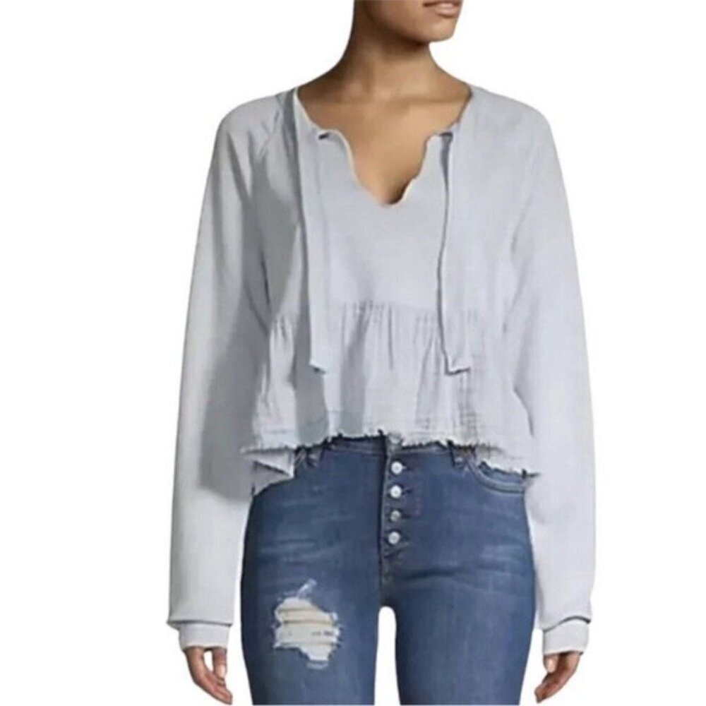 Free People Sweet Jane Pullover, Size Large - Light Blue - Picture 4 of 11